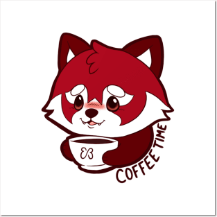 Coffee Time - Red Panda Posters and Art